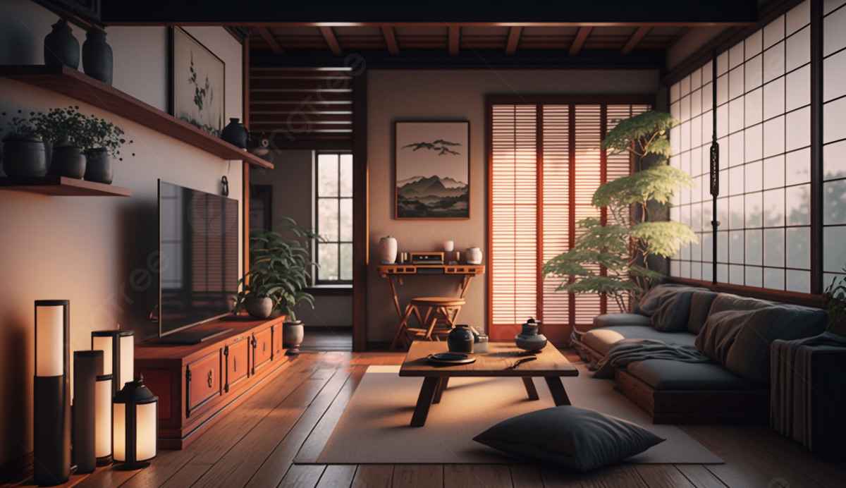 Wohnzimmer Japanische Innendekoration Hintergrund, Japanischer with regard to Wohnzimmer Japanischer Stil